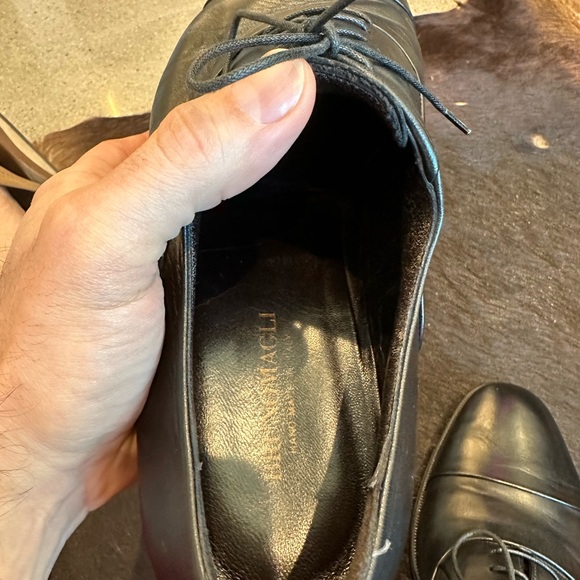 Bruno Magli MAIOCO LEATHER OXFORD - BLACK men’s shoes 11 W WIDE - Picture 6 of 8